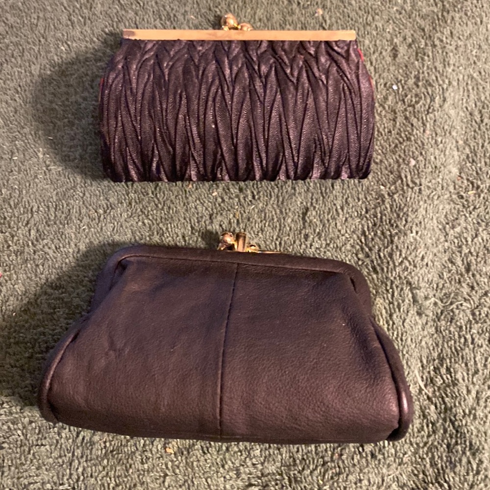 Set of two black change purses, never used